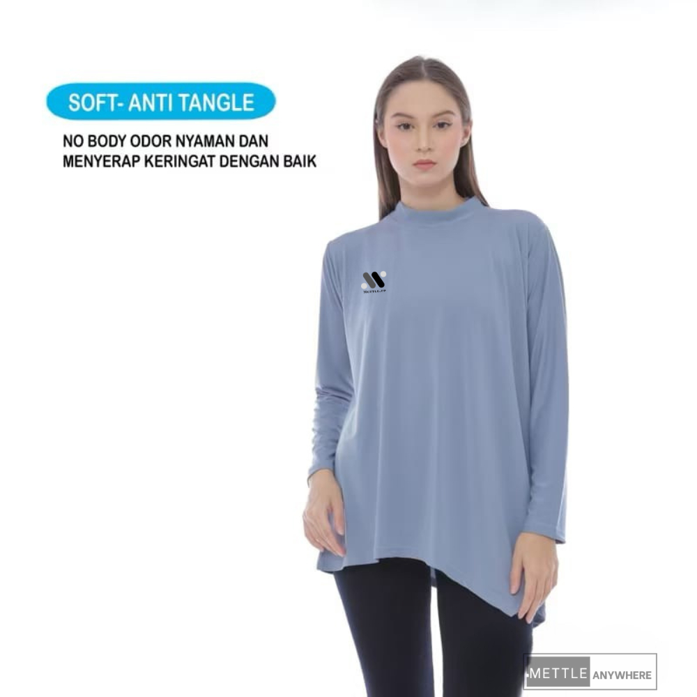 Atasan Inner Lengan Panjang  Oversize Top Baju Olahraga Lengan Panjang  Gym Yoga Kaos Panjang Wanita