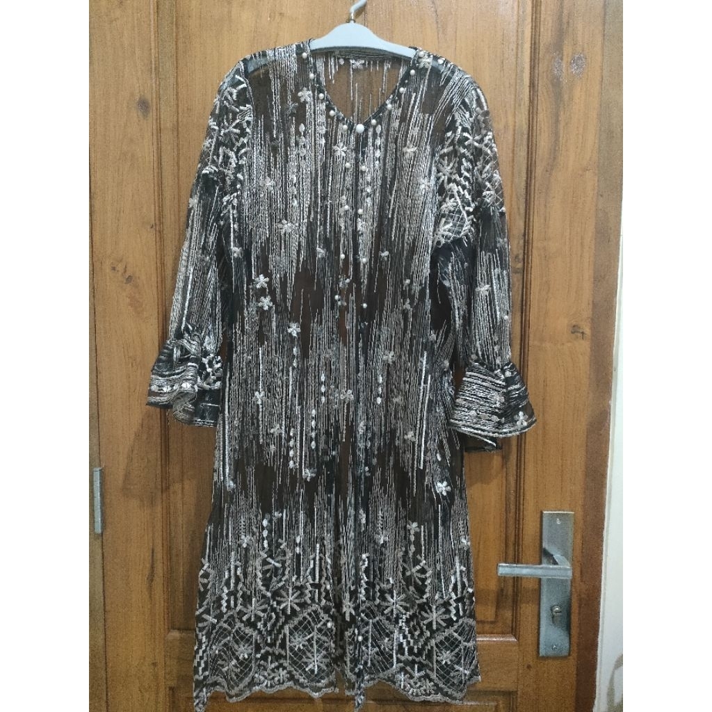 Outer brokat hitam new