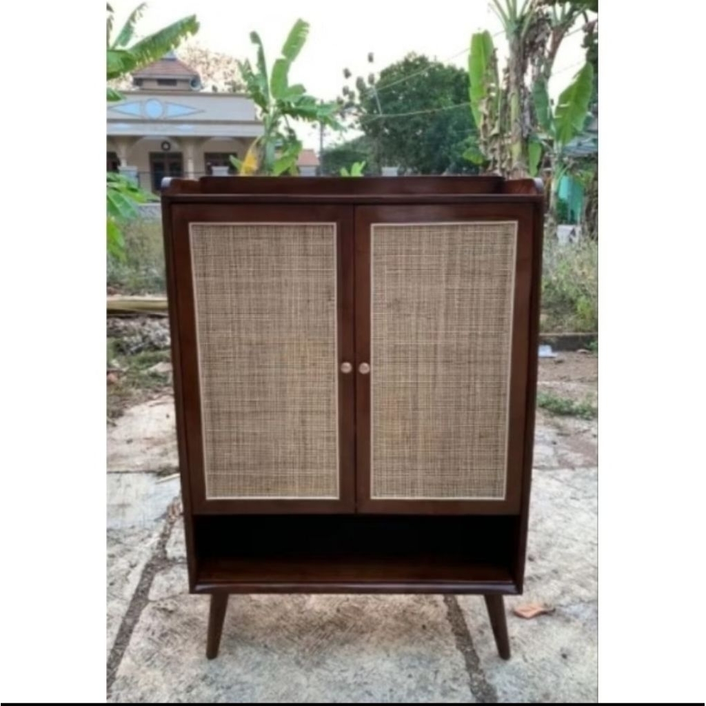 Rak Sepatu Minimalis Kayu Jati Rak Sepatu Rotan Kayu Jati