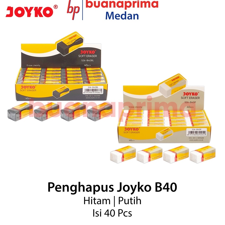 

KODE U69U PENGHAPUS Joyko B4 Per Box Isi 4 Pcs Stip Pensil Eraser Pencil Putih Hitam