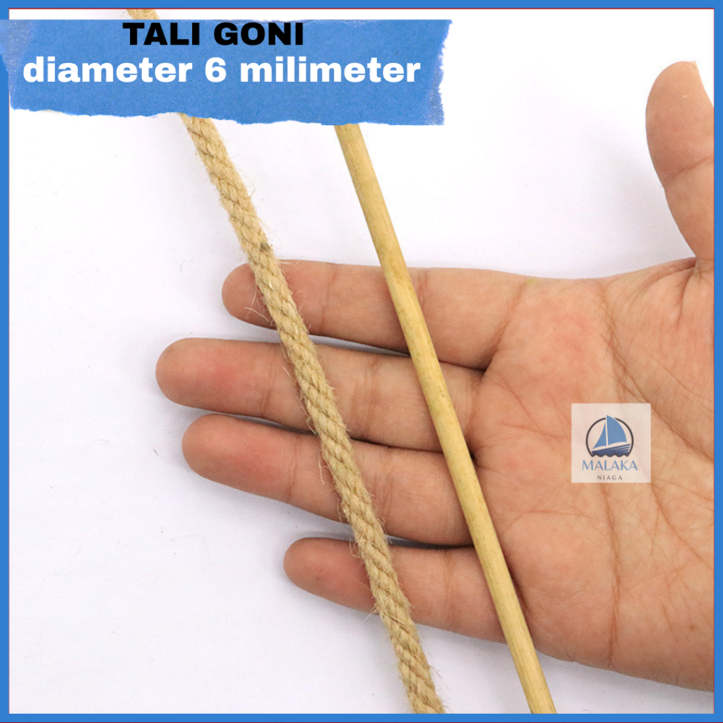 

Tali Rami Goni 6 mm Harga PerMeter untuk kerajinan tangan, dekorasi, souvenir, garukan kucing, DIY