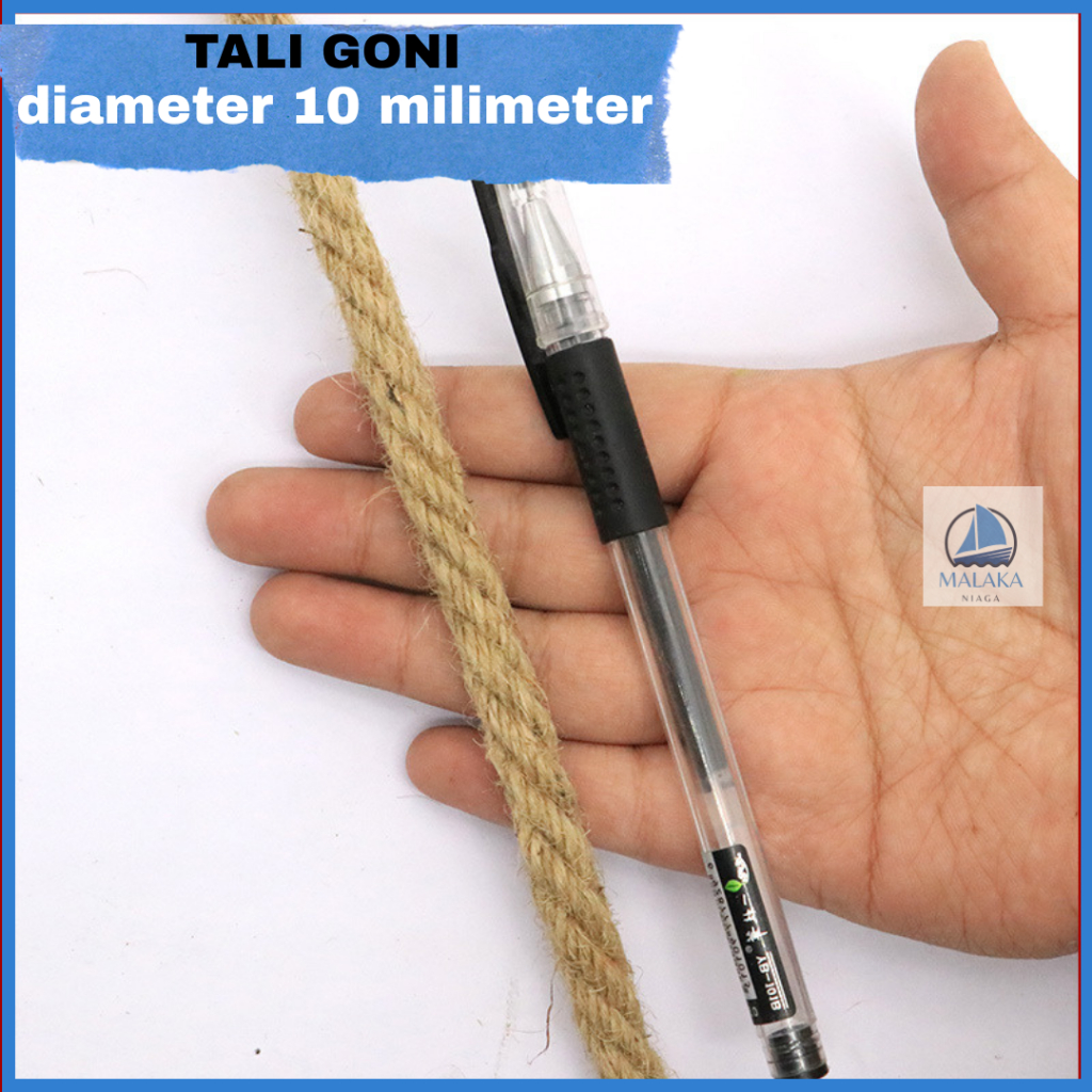 

Tali Rami Goni 10 mm Harga PerMeter untuk kerajinan tangan, dekorasi, souvenir, garukan kucing, DIY