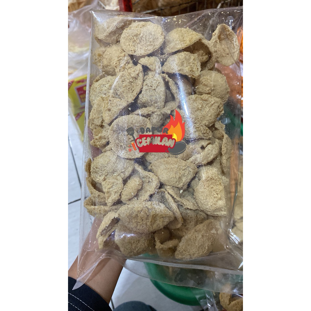 

Cemilan Tahu Mangkuk Kripik Kulit Tahu Gurih Asin 250g