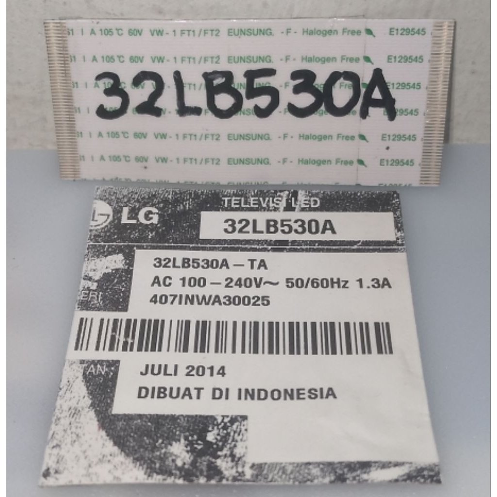 Fleksibel(±30pin) dan LVDS(±50pin) TV LED LG seri 32LB530A-TA
