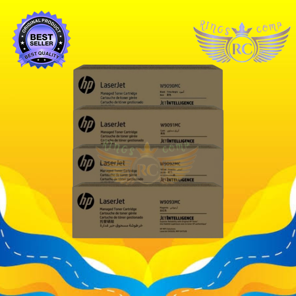 Toner HP W9090MC W9091MC W9092MC W9093MC 1Set Printer LaserJet MFP E47528