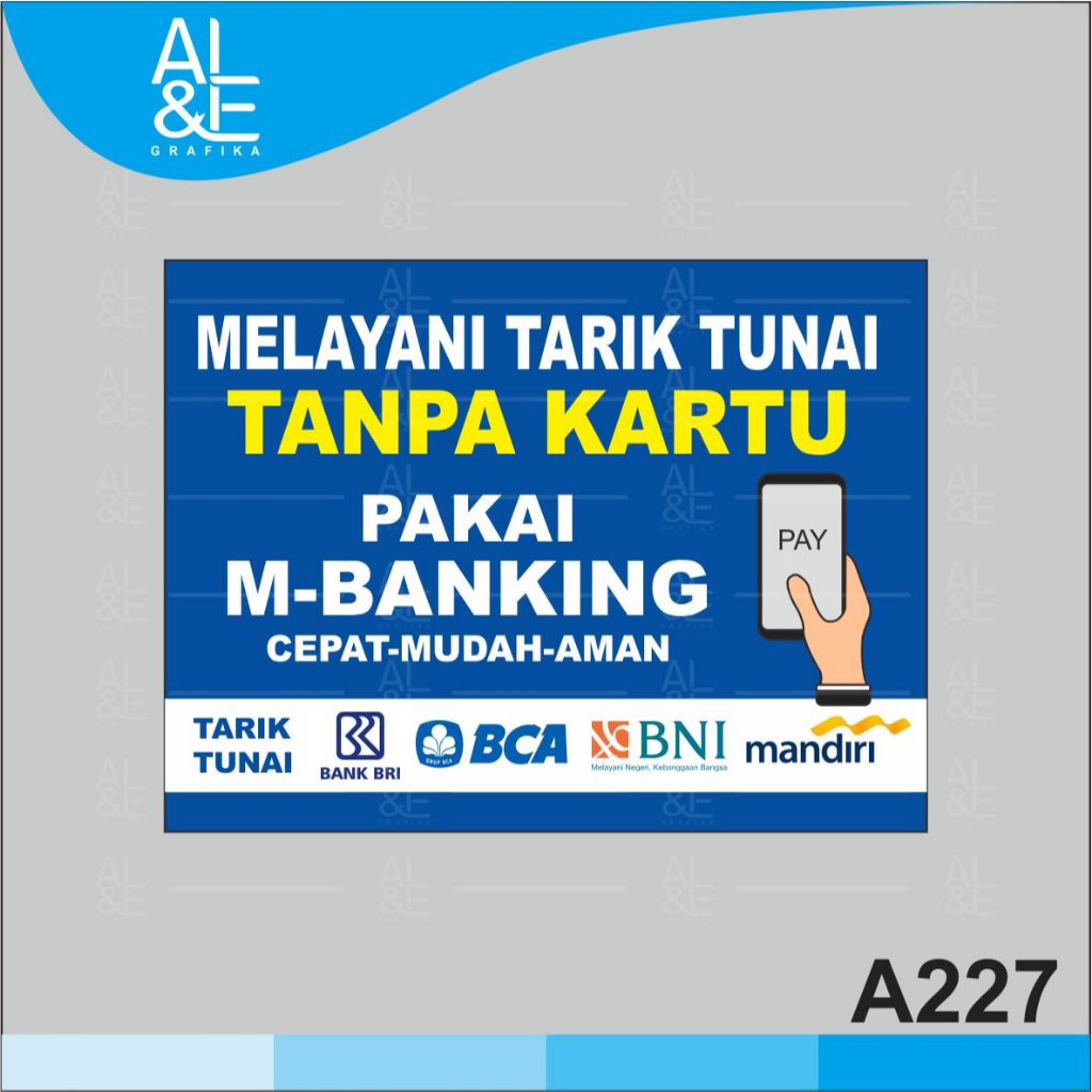 

A227 - Acrylic Sign, Stiker Akrilik Tarik Tunai Tanpa Kartu, Tahan Air, Premium dan Murah
