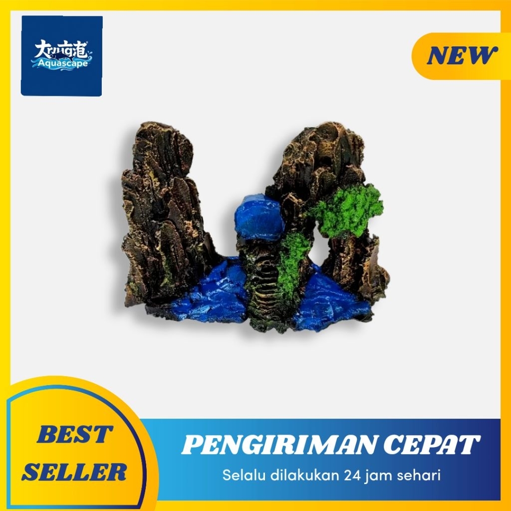 tebing aquascape ornamen batu karang laut