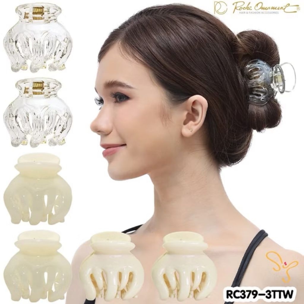 12 Pcs Jedai Rambut Hk Honey/1 Lusin Jepit Rambut Putih Bening