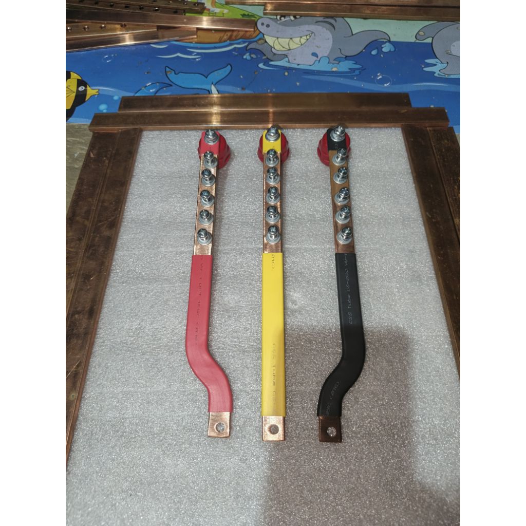 BUSBAR 3×15 RST PANJANG 25 CM UNTUK MCCB 30A/100A