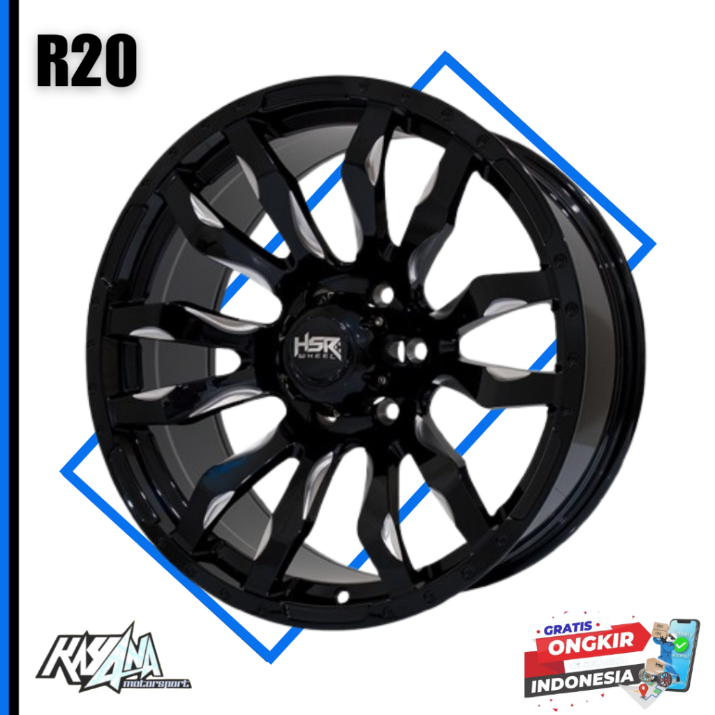 Velg Hsr Ring 20 Lobang 6x139,7 Cocok Untuk Mobil Pajero, Fortuner, Hilux Doble, Izusu Mux Velg Hsr 