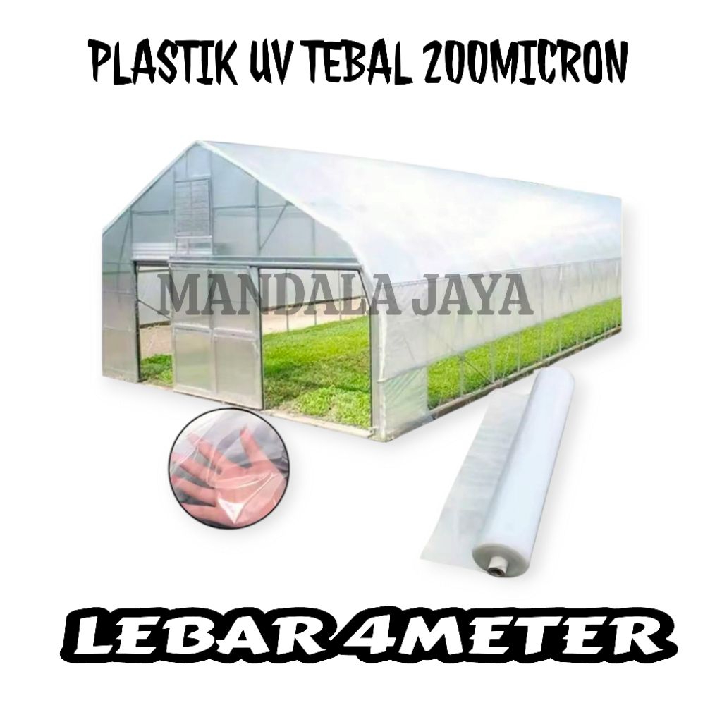 plastik uv lebar 4m dan 3m tebal 200 micron