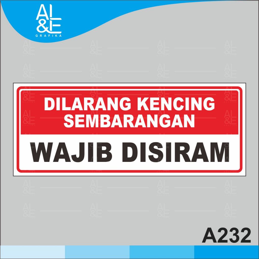 

A232 - Acrylic Sign, Stiker Akrilik Dilarang Kencing Sembarangan, Tahan Air, Premium dan Murah