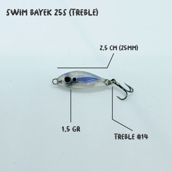 CF Lure Swim Bayek 2,5 Cm Umpan Casting Ikan Hampala, Bader, Mj, Baby Gt, Dll