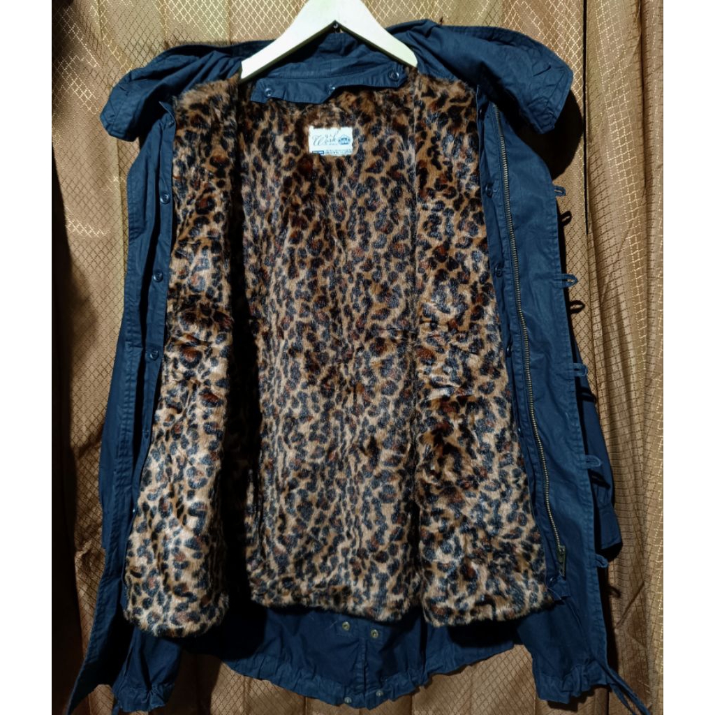 jaket parka hitam bulu leopard jaket parka double puring jaket mountain parka bulu leopard jaket gun