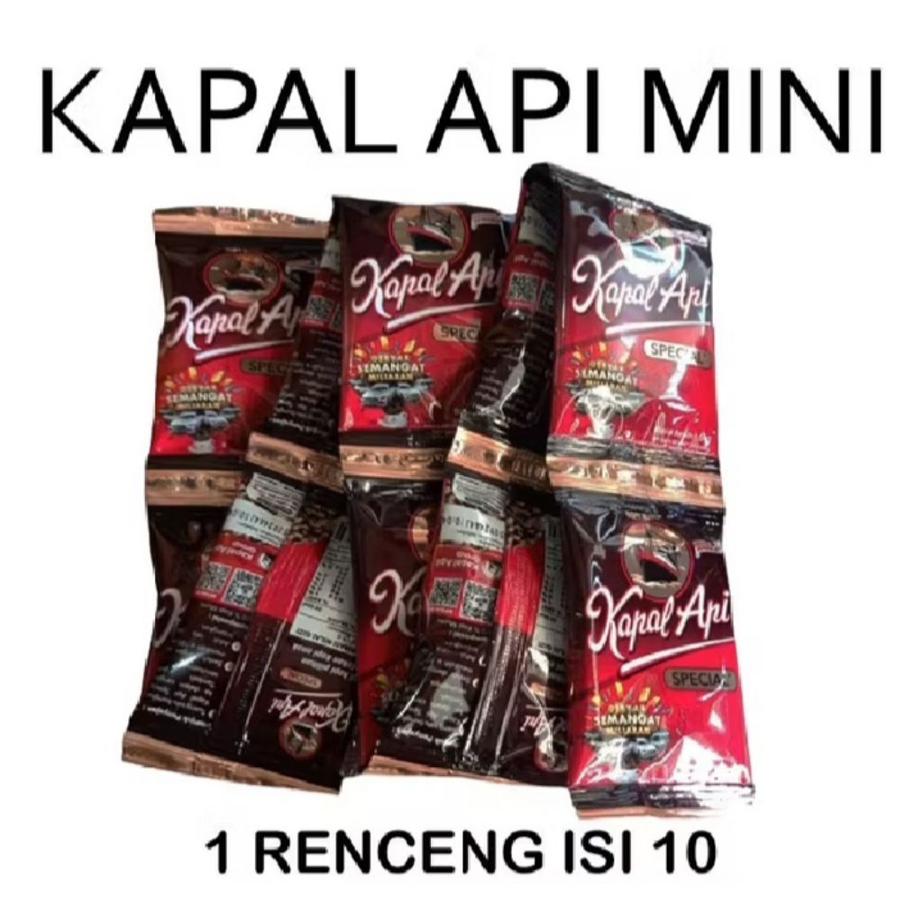 

Kopi Kapal Api Mini Special 6.5gr Tanpa Gula Per Renceng isi 10 Sachet