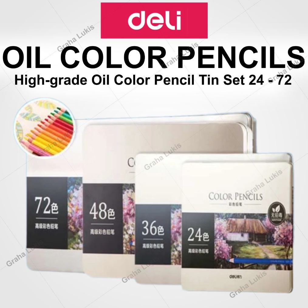 

KODE B65K Deli Highgrade Oil Pencil Color Pensil Warna Minyak 24 36 48 72