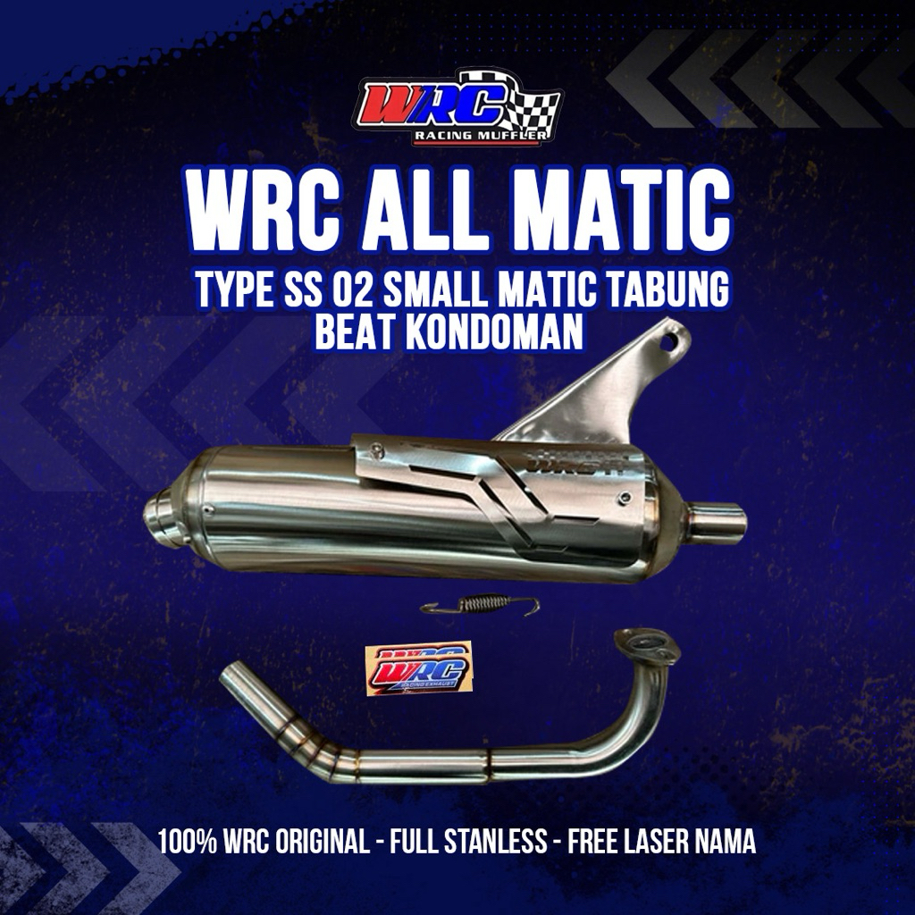 WRC KNALPOT TYPE SS 02 SMALL MATIC TABUNG BEAT KONDOMAN ALL MATIC FREE REQUEST 100% WRC ORIGINAL / F