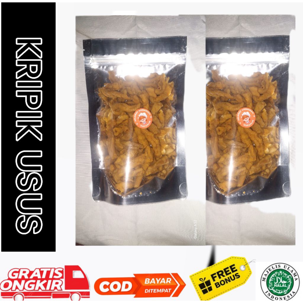 

Ready Stok Keripik Usus Ayam Premium 1kg/Usus Ayam Premium 500gr/Usus Krispii