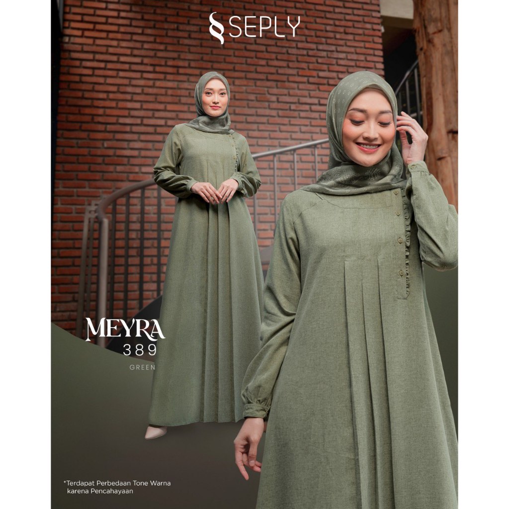 MEYRA 389 DRESS MUSLIM SEPLY PREMIUM COCOK UNTUK OUTFIT LEBARAN KONDANGAN & KULIAH TERBARU & KEKINIA