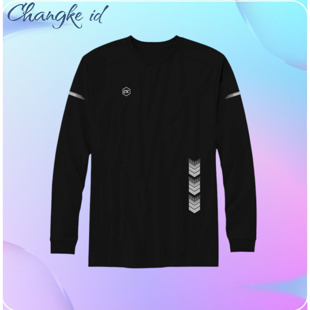 Kaos Polos Olahraga Jersey Dryfit Premium Lengan Panjang Dewasa Pria Wanita Baju Atasan Sport Badmin