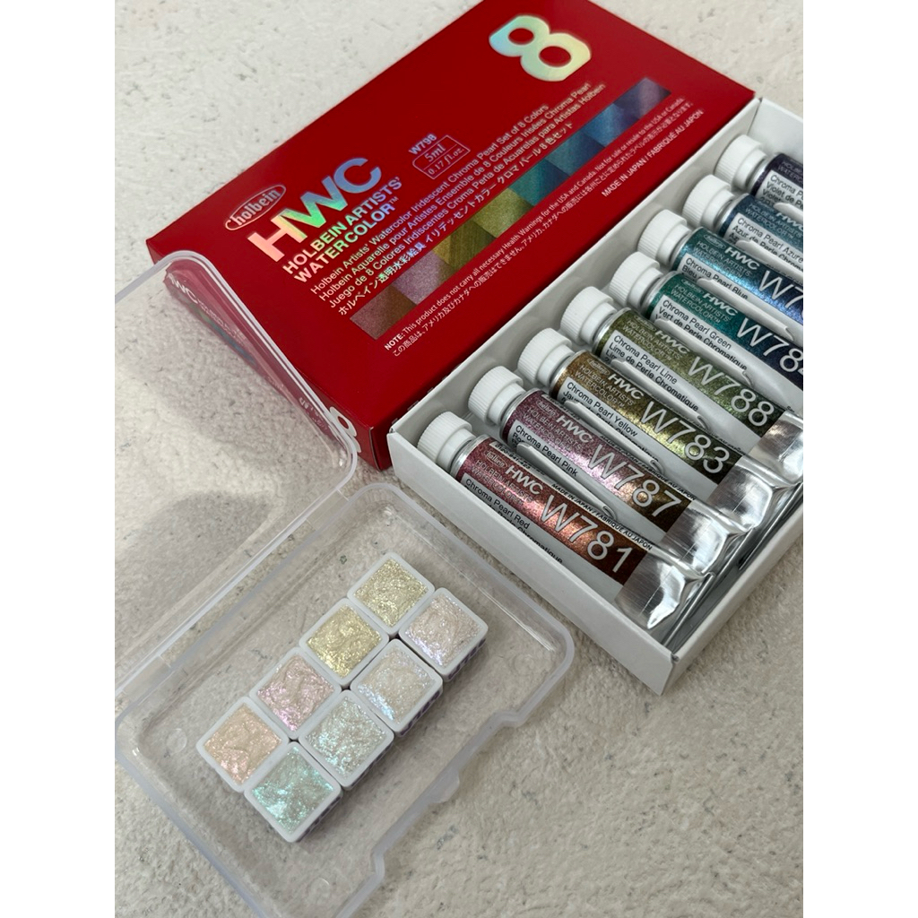 

HOLBEIN Chroma Pearl Metalic Watercolor share pan