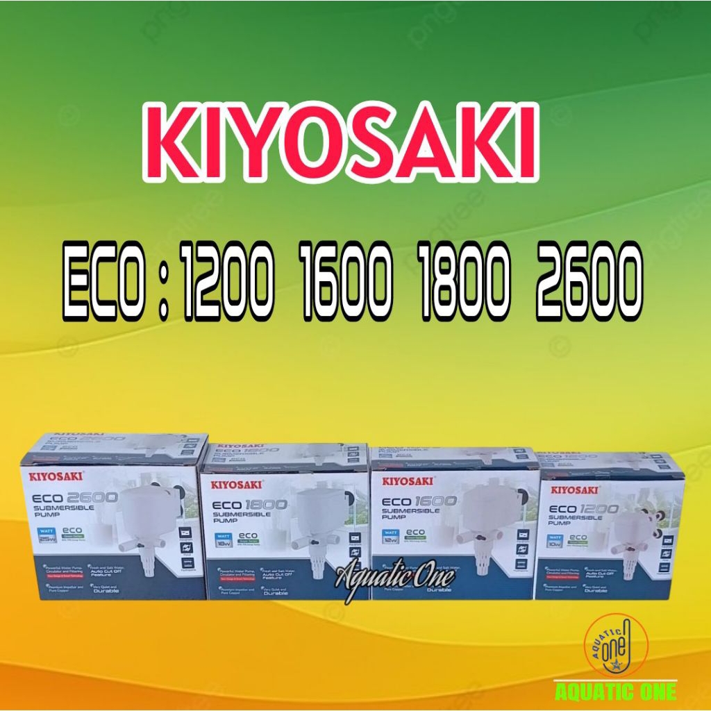KIYOSAKI ECO SERIES  POWER HEAD  : Mesin pompa filter celup kolam aquarium type 1200 1600 1800 2600 