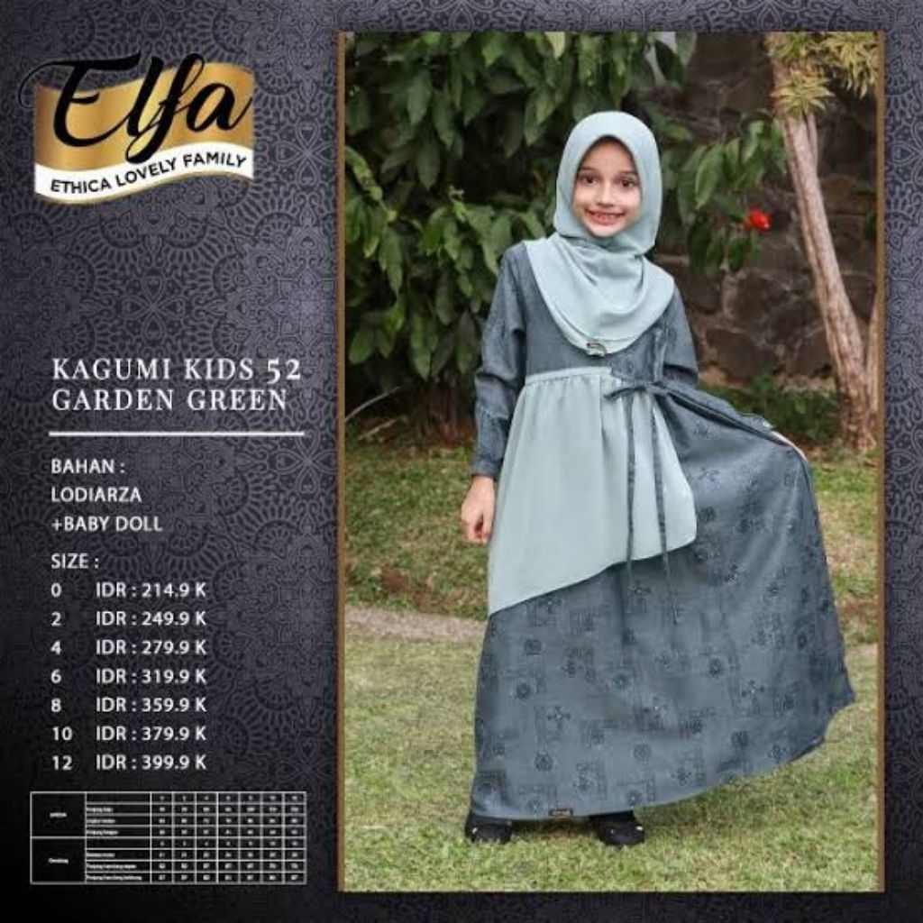 ETHICA KAGUMI KIDS 52 GAMIS ANAK