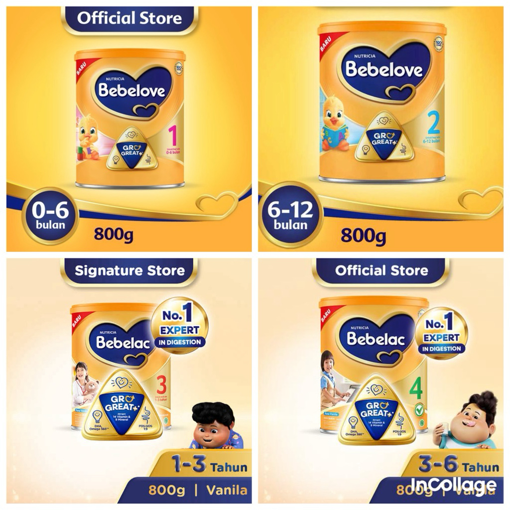 

EXP 2027 Bebelove Bebelac Kaleng 800gr 1 2 3 4 Madu Vanila 800 gr