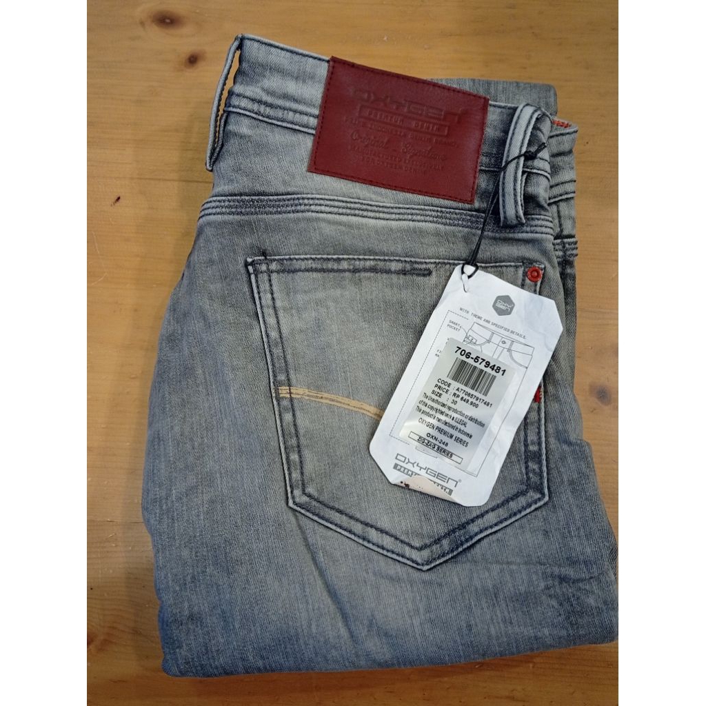 Celana Jeans Pria Oxygen Denim Original Slim Fit 706-579481