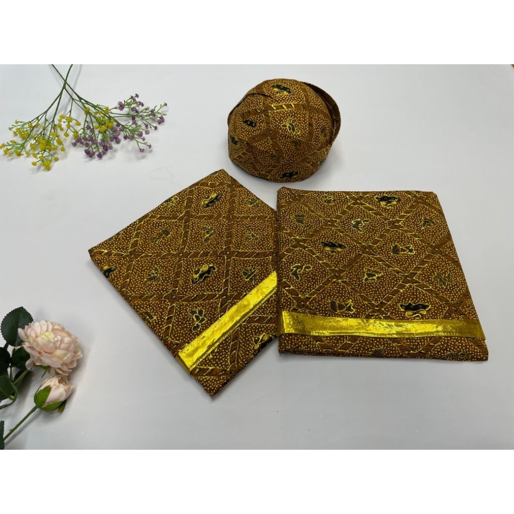 kain batik pengantin / kain batik prada / jarik prada tulis pengantin + kain prada tulis sepasang + 