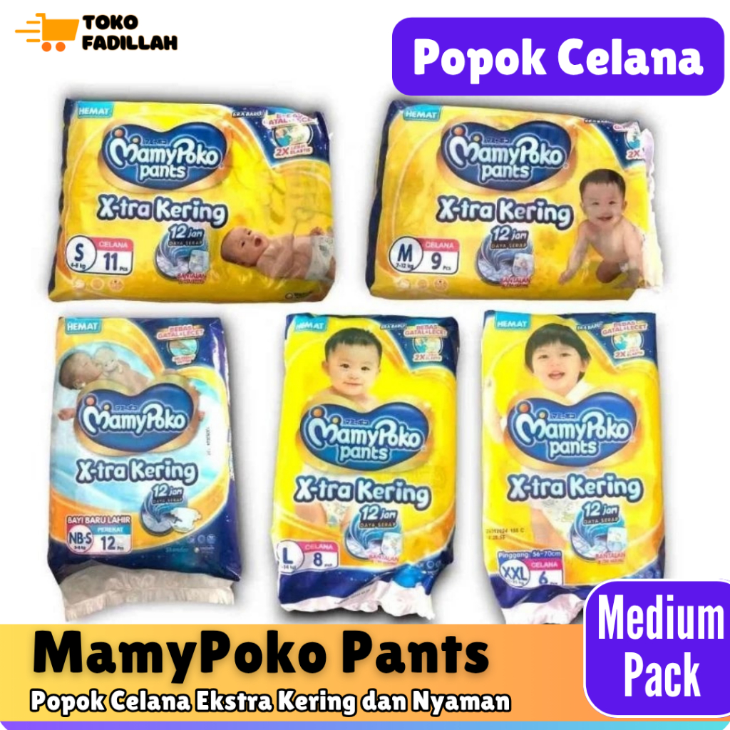 MamyPoko Pants Xtra Kering S11 M9 L8 XL7 XXL6 - Popok Celana