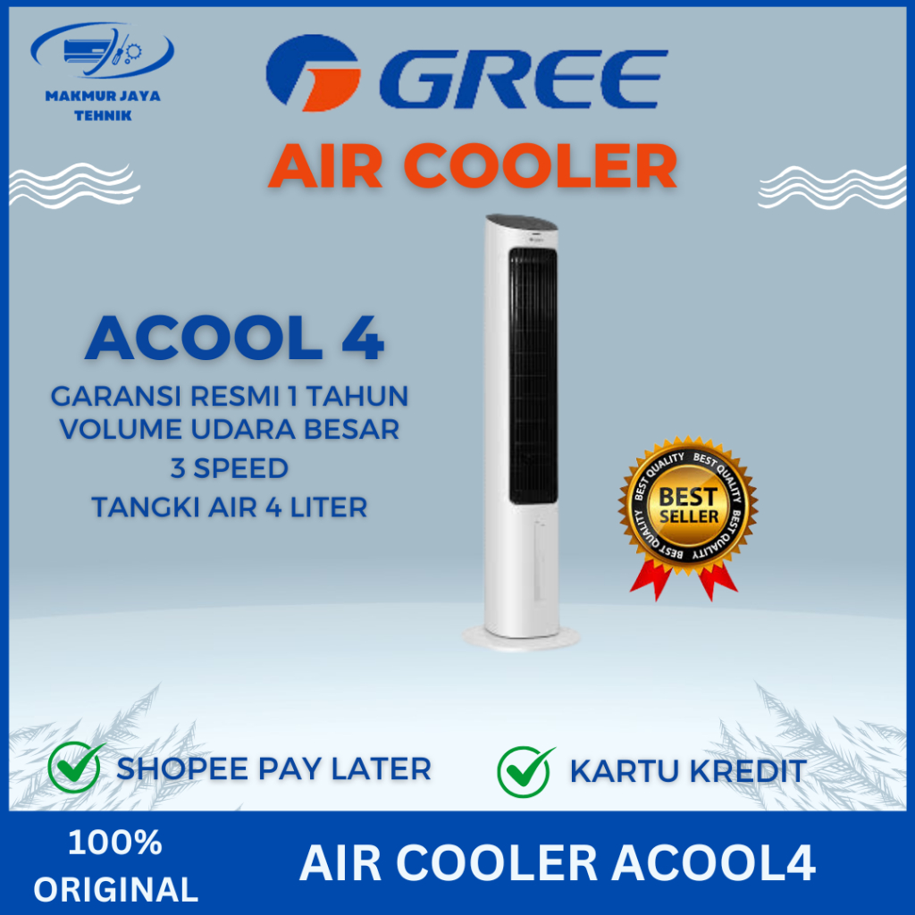 GREE AIR COOLER ACOOL 4 / GREE TOWER FAN AIR COOLER UNTUK PENDINGIN RUANGAN PORTABLE
