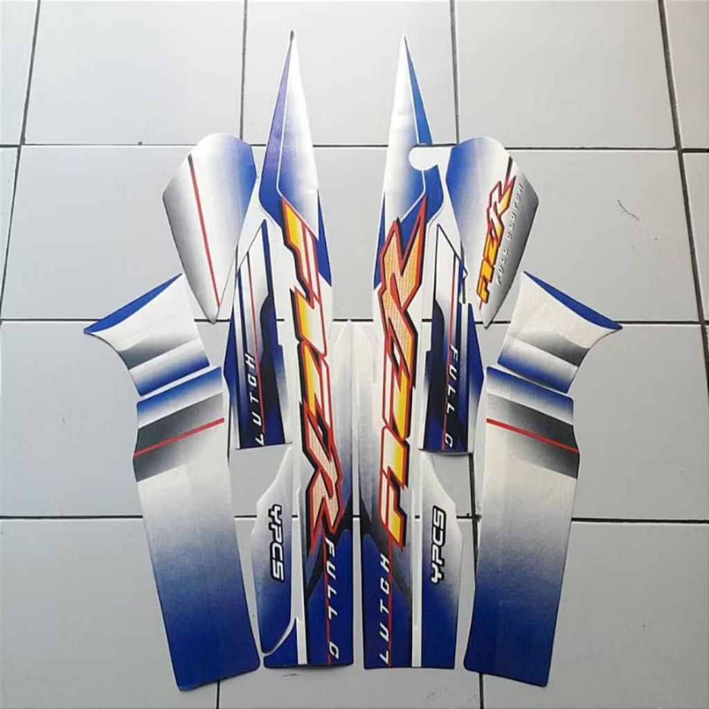 stiker Striping motor Yamaha fiz r 2003 biru Lis body standar