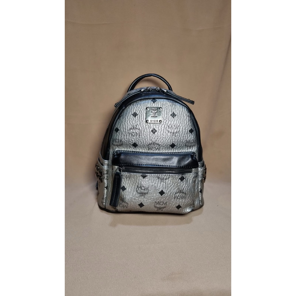 Tas Preloved Second Branded Backpack Wanita Silver