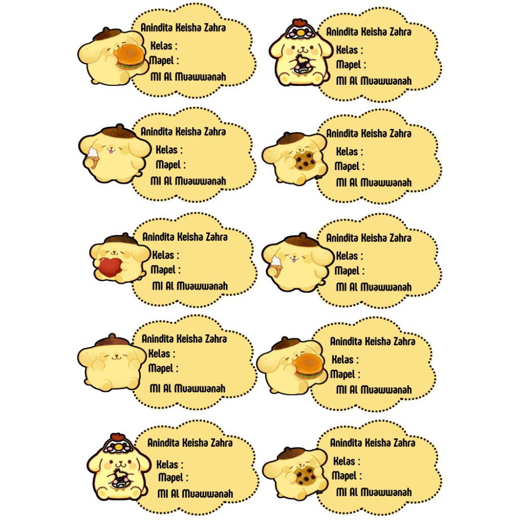 

Stiker Nama Buku