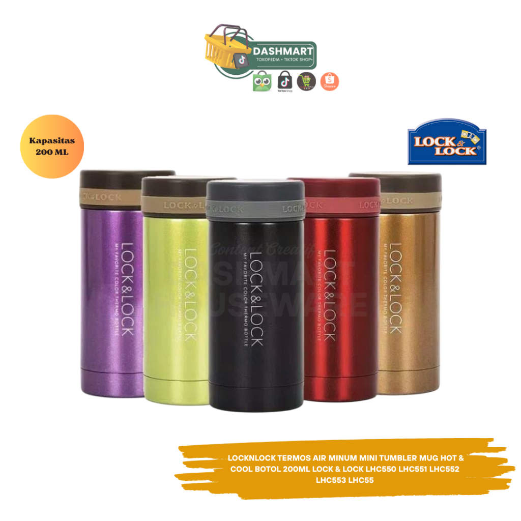 DashMart Houseware - Locknlock Termos Air Minum Mini Tumbler Mug Hot & Cool Botol 200ml Lock & Lock 