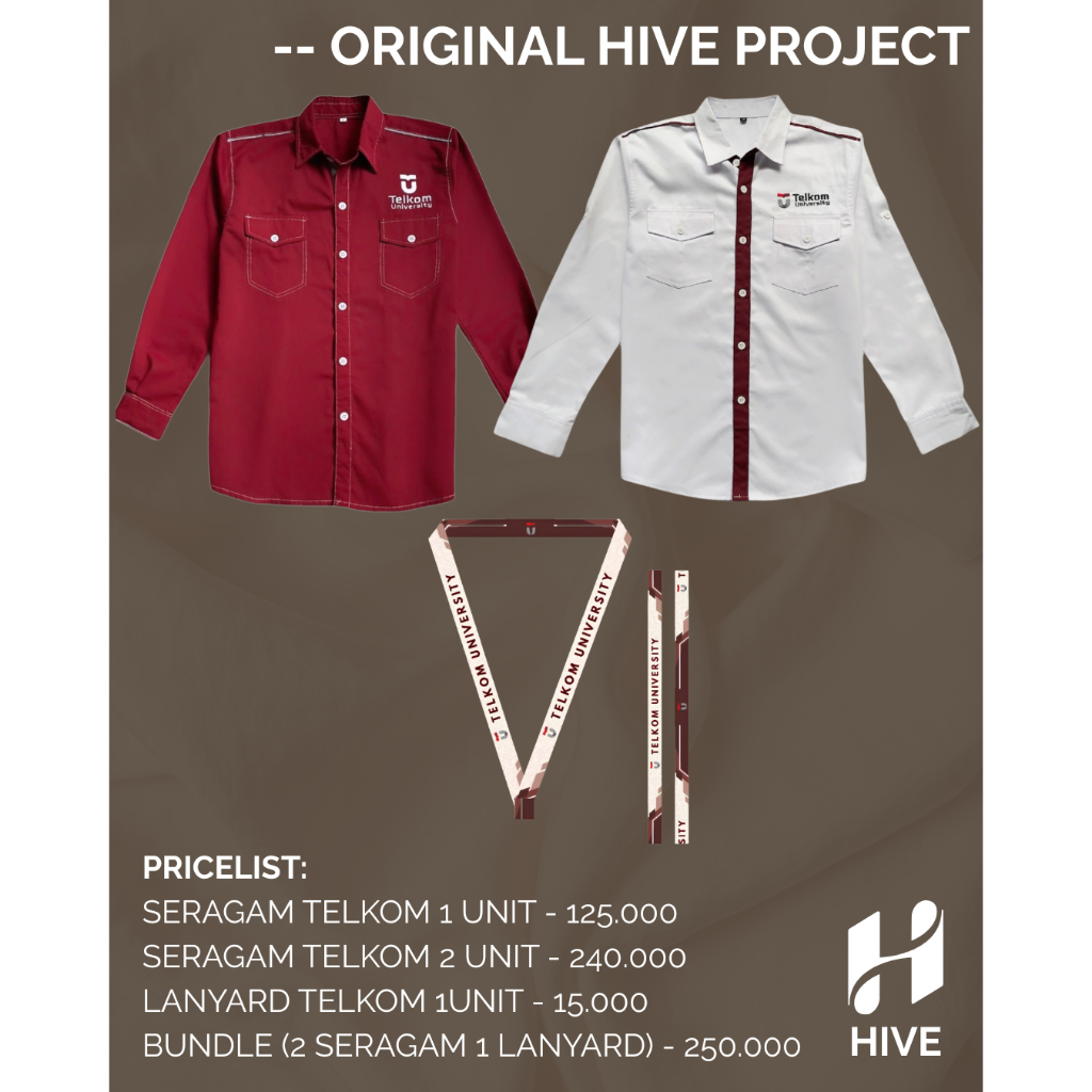 SERAGAM TELKOM UNIVERSITY