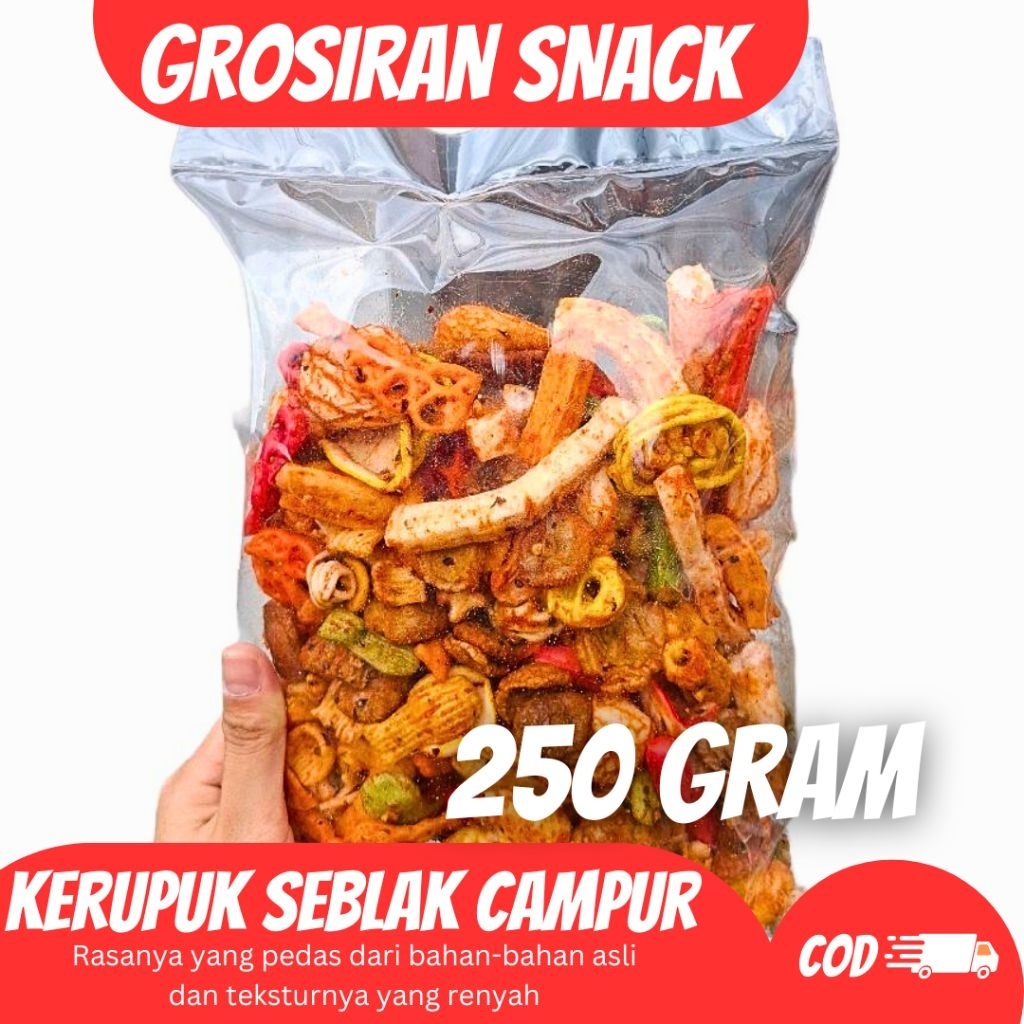 

250 GRAM Kerupuk Seblak Campur / Kerupuk Seblak Mix
