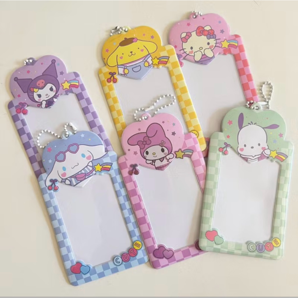 

Card Holder card photostrip sanrio | name tag hello kitty my melody kuromi motif