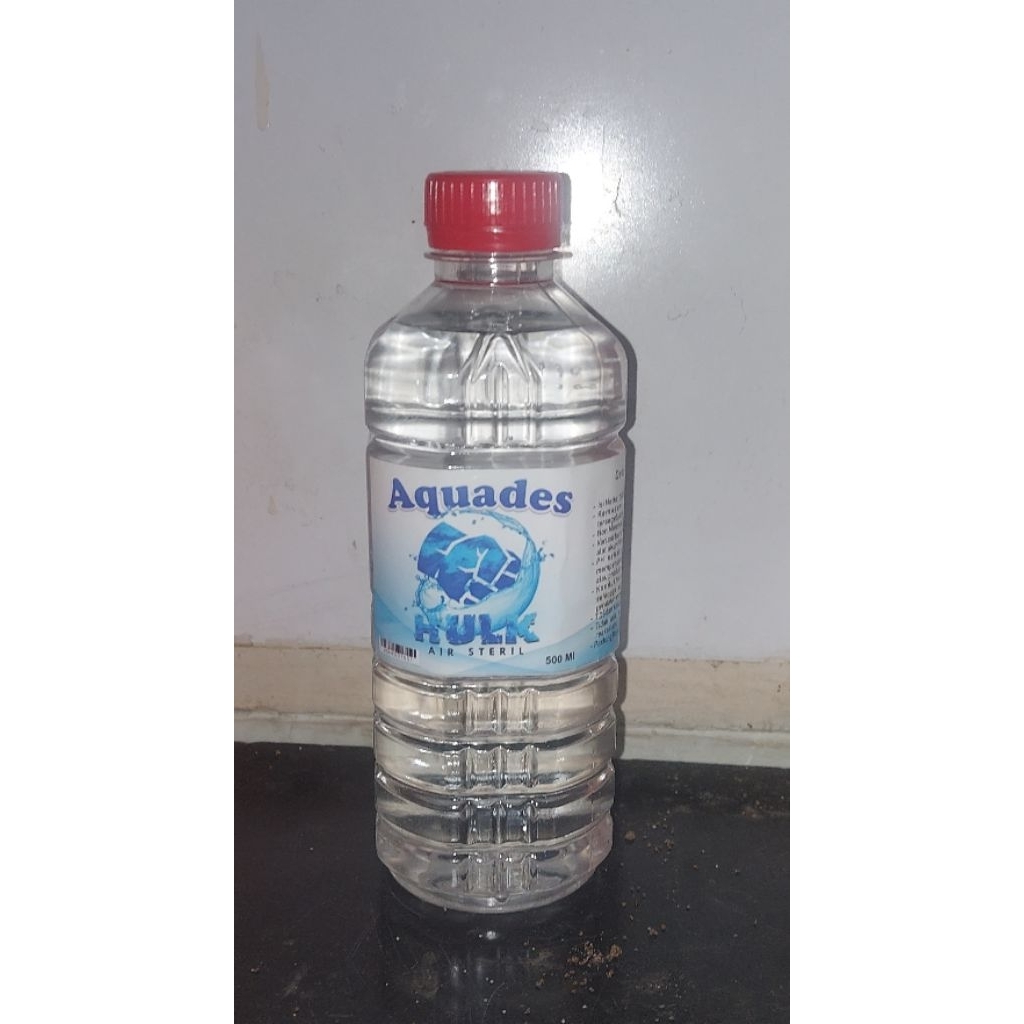Aquadest , Air Steril , Aquades 500 Ml PH 6,5