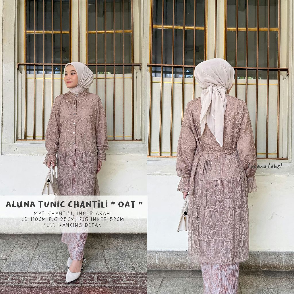 Atasan Brukat Aluna Lacey Tunic LOCANA LABEL ORI