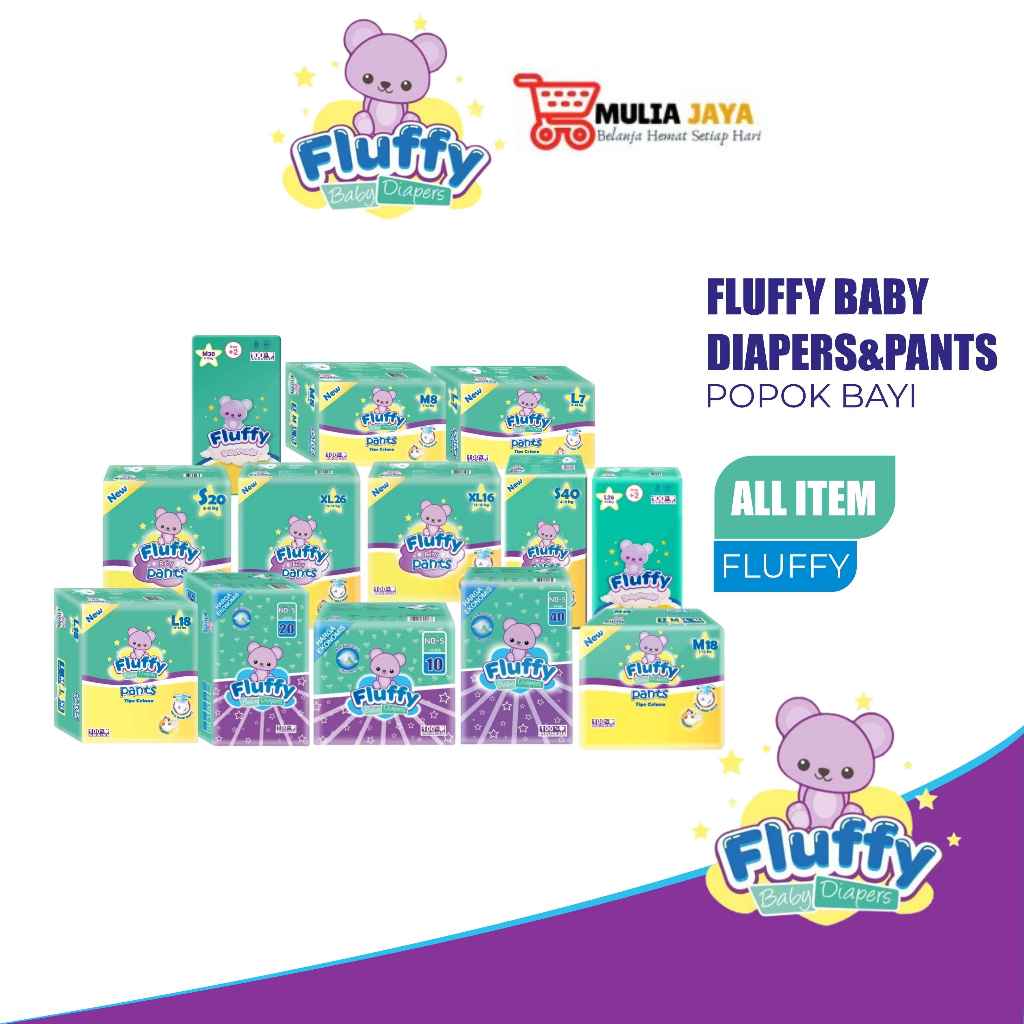 Fluffy Baby Diapers & Pants Popok Bayi All Item