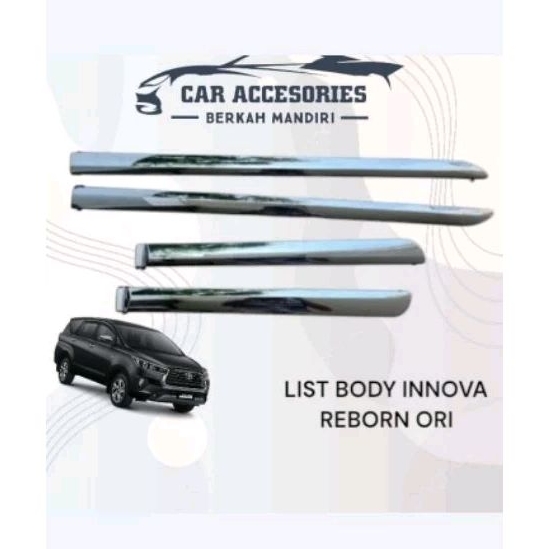 LIST BODY INNOVA REBORN 2016 - 2023 CHROME ORIGINAL / SIDE MOULDING INNOVA REBORN CHROME ORIGINAL