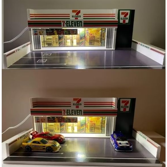 Diorama hotwheels 7eleven skala 1:64/Diorama diecast/Diorama/Diorama hotwheels