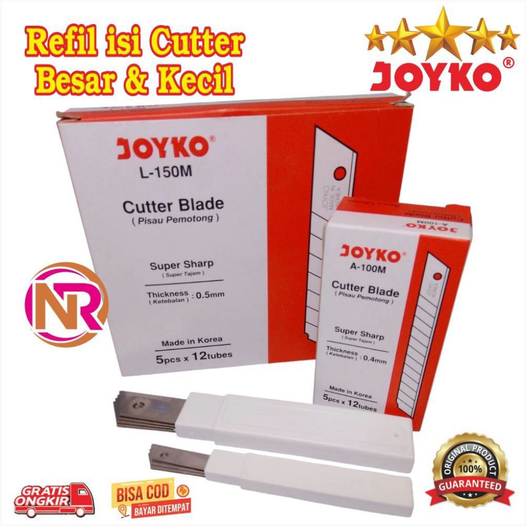 

ISI CUTTER JOYKO BESAR ISI CUTTER KECIL, REFIL ISI CUTER JOYKO BESAR DAN KECIL