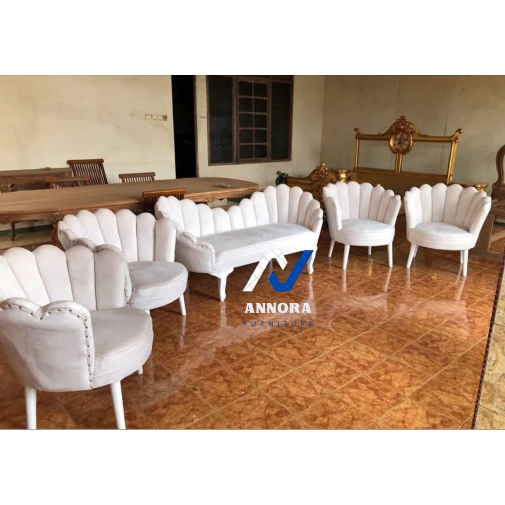 sofa pelaminan kerang love | sofa pelaminan | sofa kerang pelaminan