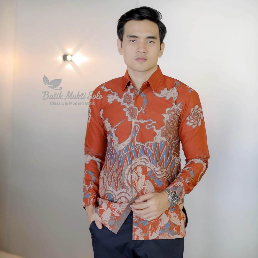 Batik Mukti Solo - Kemeja Batik Pria Lengan Panjang Premium Solo CP 021
