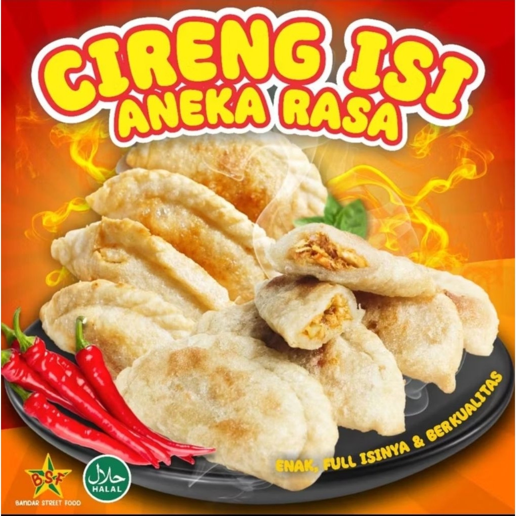 

10pcs cireng isi ayam sewir goreng/kuah cocol sambal chil oil