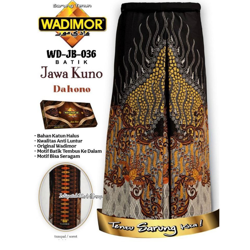 Sarung WADIMOR BATIK JAWA WD-JB-02 Santri Master Quality Motif Gus / Sarung Dewasa Garis Hitam Nyama