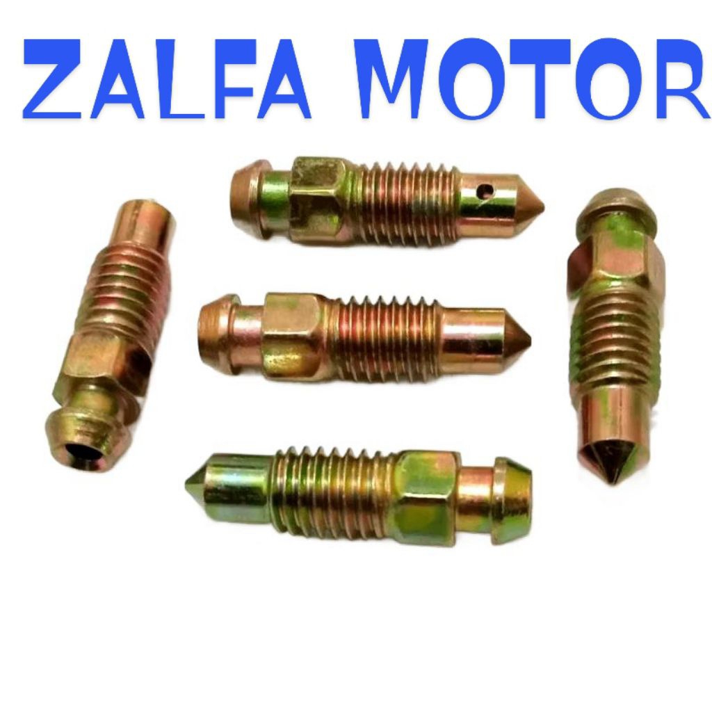 Baut Nepel Angin Kaliper Cakram Ukuran Baut 12 (M8) Drat Kasar Universal Semua Motor Original